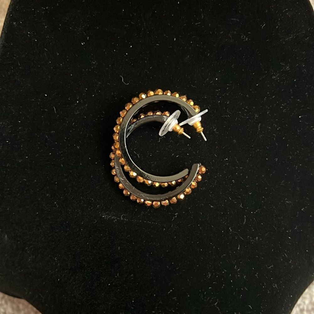 Premier Designs “Copper Falls” hoop earrings